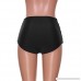 Tsmile Women's Swimwear Shorts Plus Size High Waisted Swim Bottom Solid Ruched Bikini Tankini Swimsuit Briefs Black B07MWB3SKW